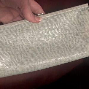 Lt Aqua Alligator Textured Banana Republic Clutch